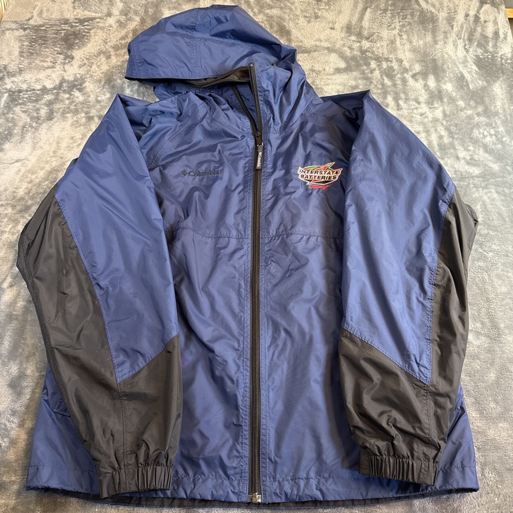 VTG Columbia NASCAR Interstate Batteries Racing Windbreaker Jacket Mens Medium